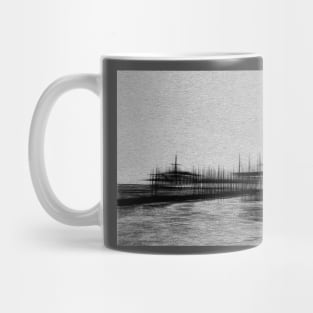 White Noise Santa Monica Pier Mug